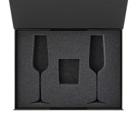 Ложемент под свечу Enigma + 2 бокала для шампанского в среднюю коробку-трансформер (арт. 695721)