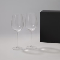 Подарочный набор 2 бокала для вина Blanche в черной коробке