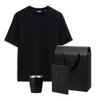 Набор с одеждой RUST (футболка, термокружка, блокнот, ручка), черный, S