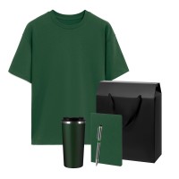 Набор с одеждой RUST (футболка, термокружка, блокнот, ручка), зеленый 1, XS/S