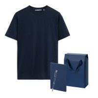 Набор с одеждой KRIS (футболка, блокнот, ручка), синий, S