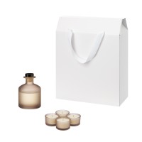 Подарочный набор Sento, Mizu, бежевый (свечи, диффузор)