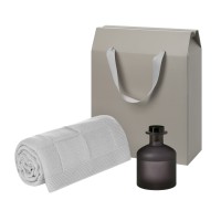 Подарочный набор Mizu, Cella Soft, серый (диффузор, плед)