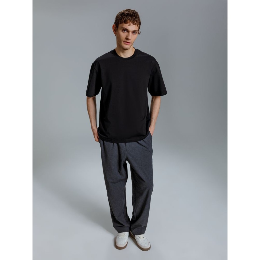 Футболка оверсайз Kangas, черная, M/L