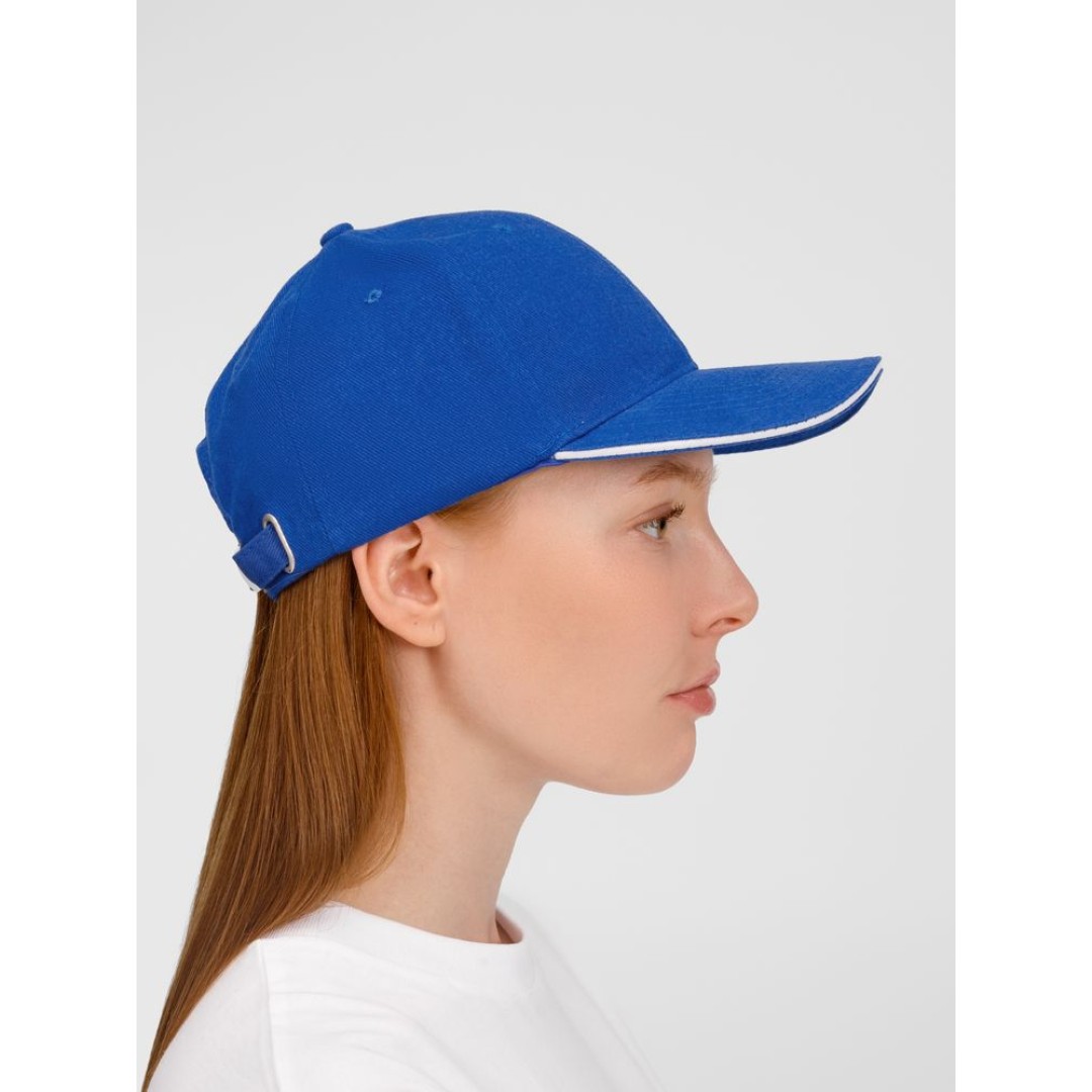 Бейсболка Buffalo, ярко-синяя с белым