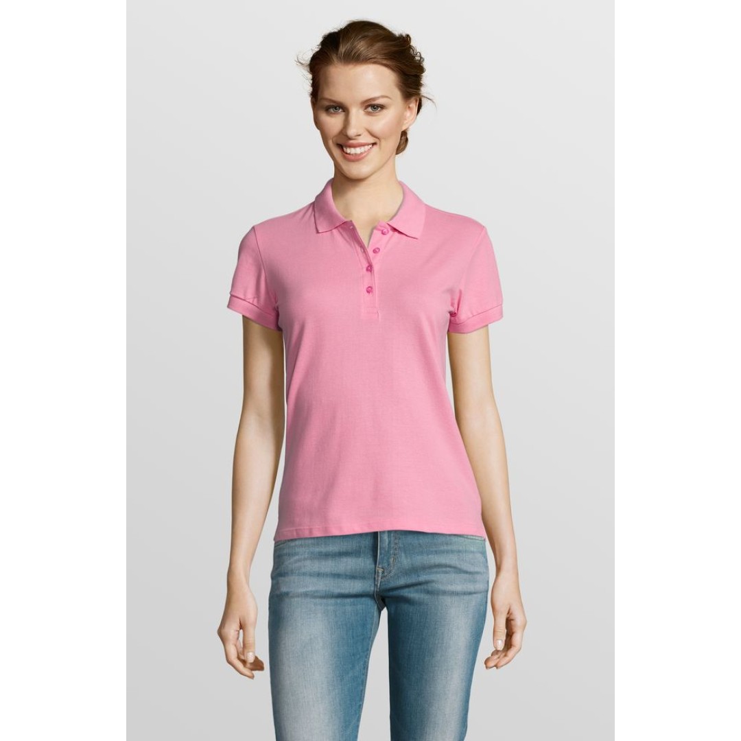 Рубашка поло женская People 210, «розовая орхидея»