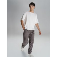 Футболка оверсайз унисекс Vozduh, молочно-белая, размер XS/S