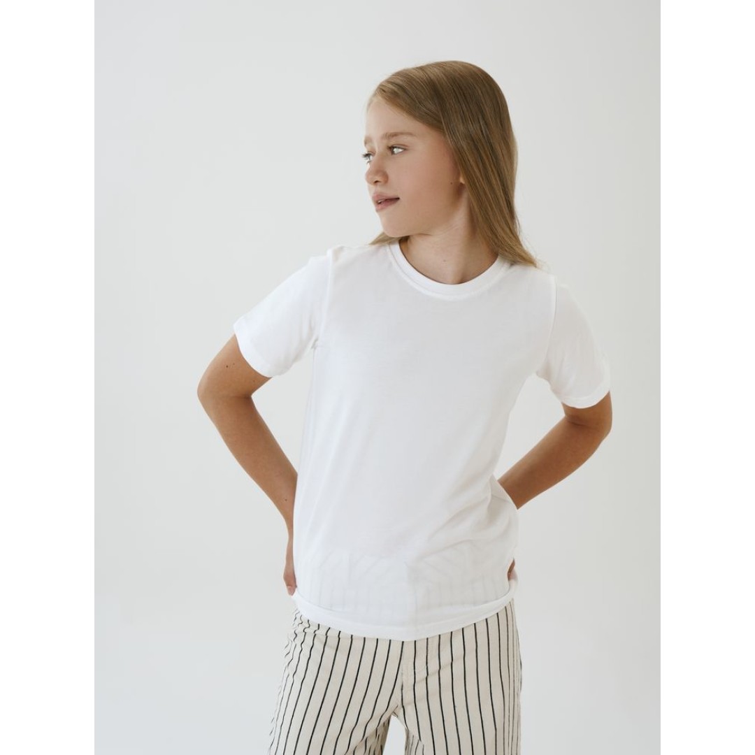 Футболка детская T-Bolka Kids, белая (белоснежная), 6 лет