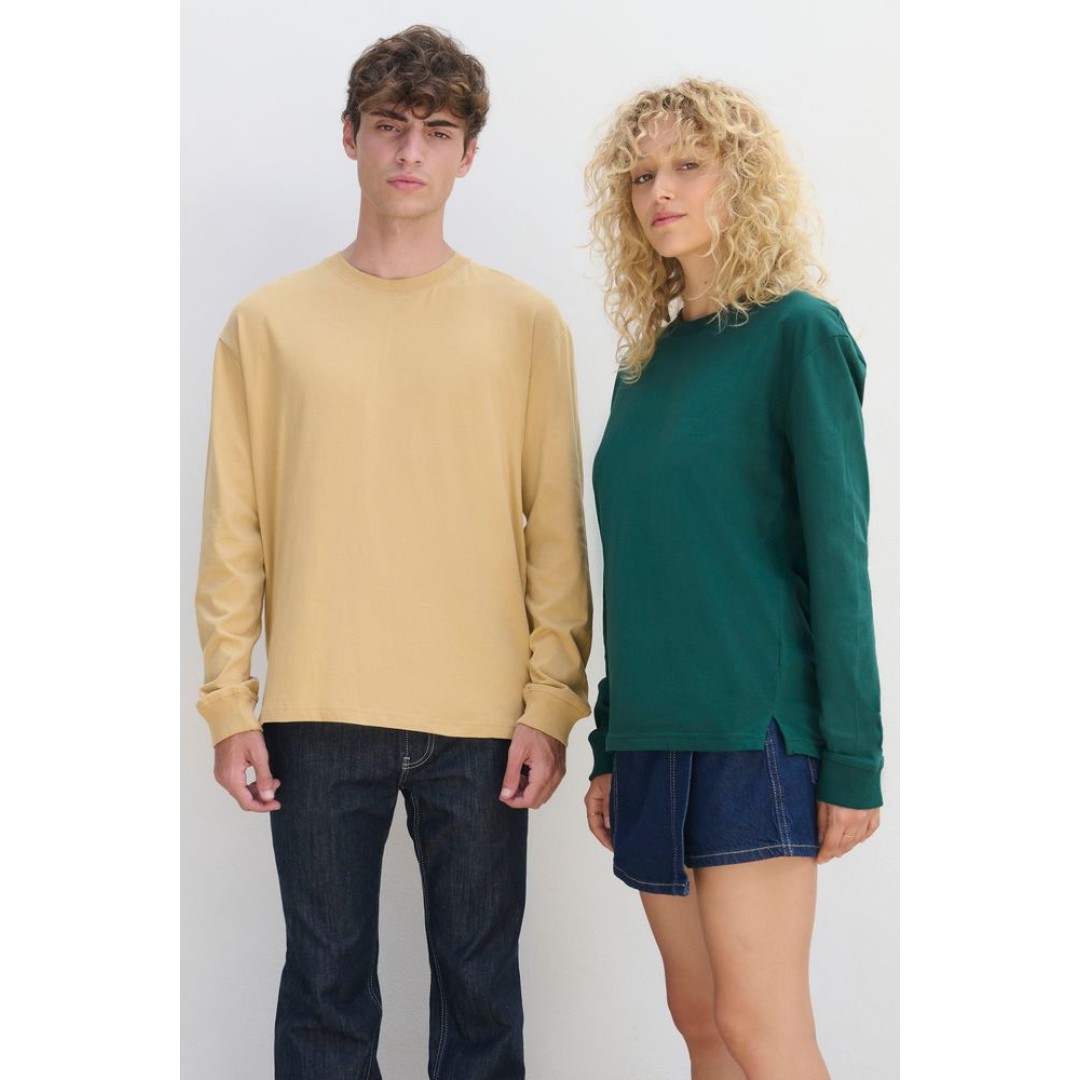 Футболка унисекс с длинным рукавом Pioneer LSL, зеленая, размер XS