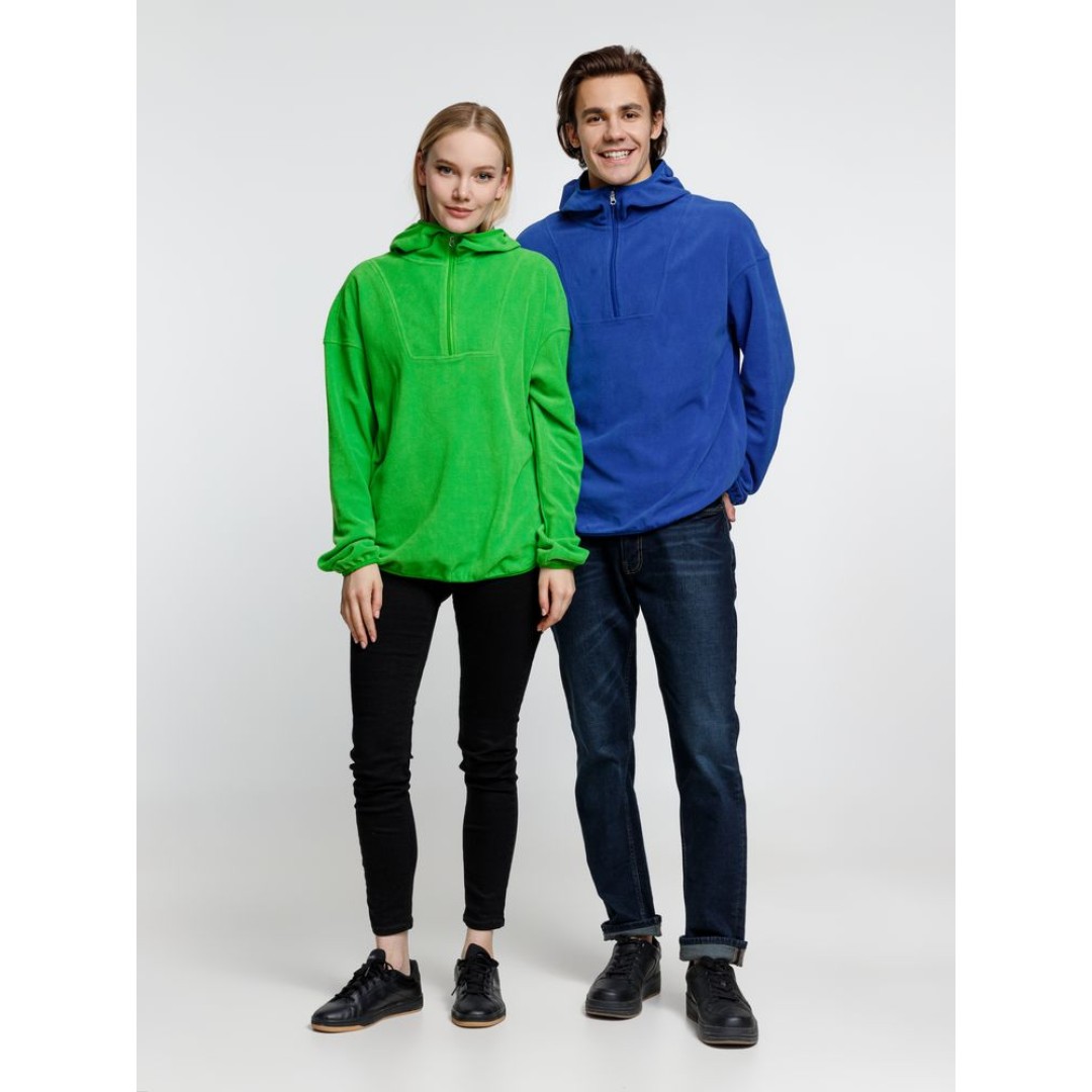 Анорак флисовый унисекс Fliska, ярко-синий