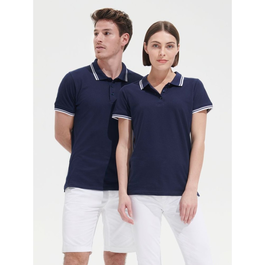 Рубашка поло мужская Pasadena Men 200 с контрастной отделкой, серый меланж/оранжевый, XL