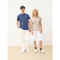 Рубашка поло унисекс Pulse, бежевая (льняная), размер L