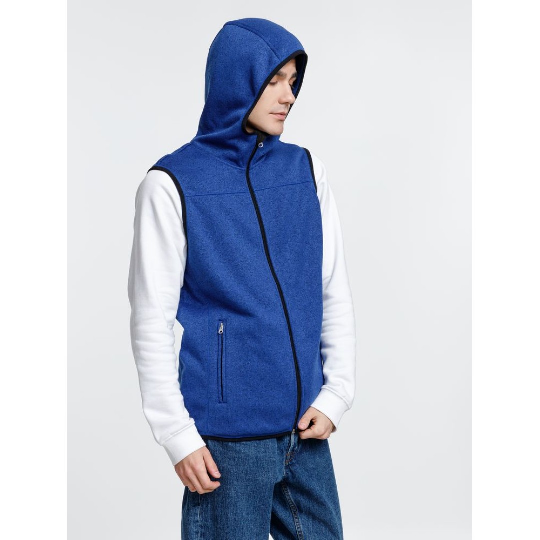 Жилет с капюшоном унисекс Gotland, синий, размер S