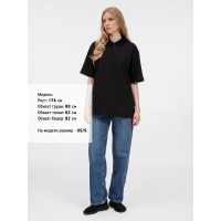 Рубашка поло унисекс Tiimi, черная, размер XS/S