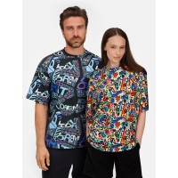 Футболка из бифлекса Morfiss с полной запечаткой на заказ, размер XS/S