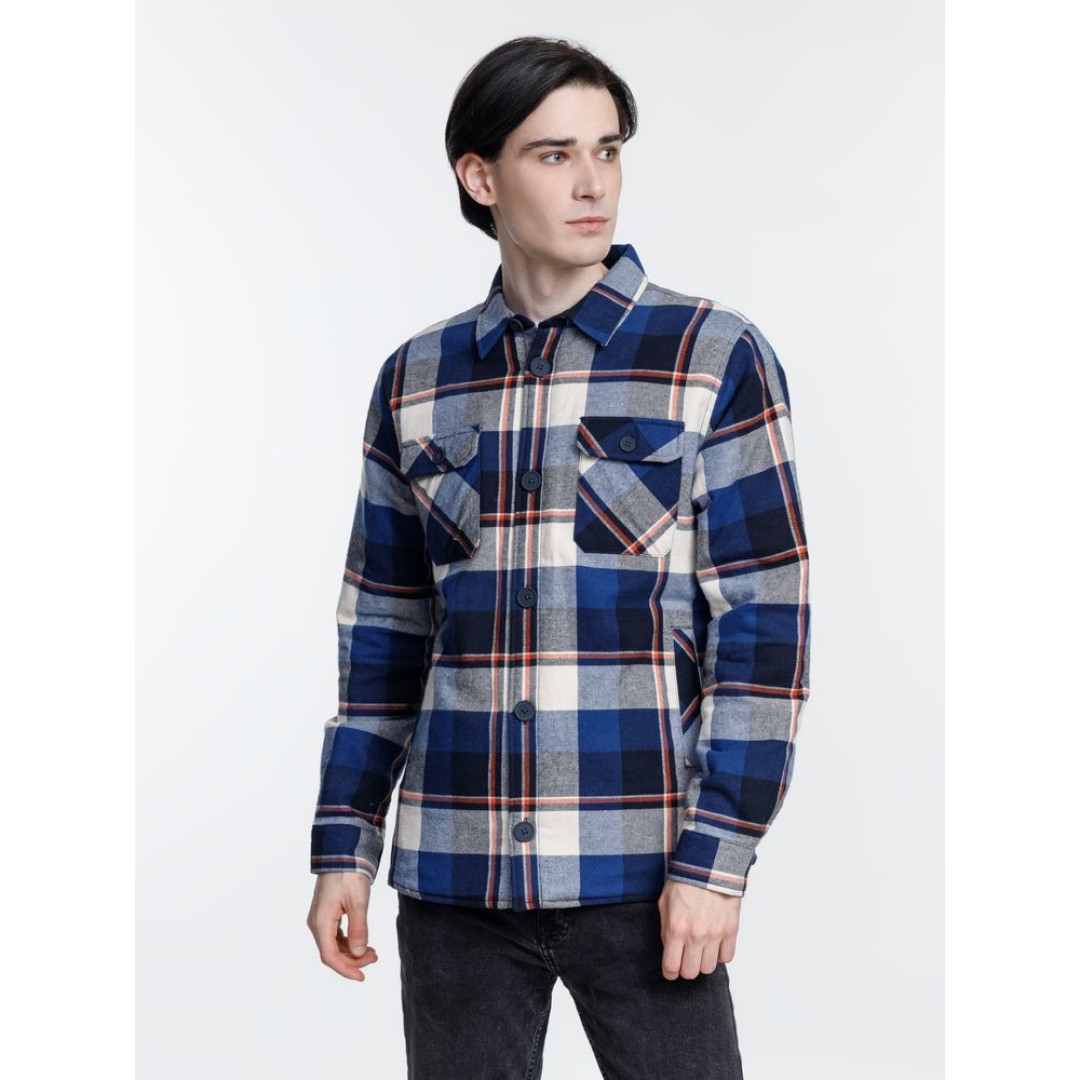 Куртка-рубашка оверсайз унисекс Noah, синяя, размер XS/S