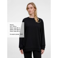 Свитшот унисекс Avenu, черный, размер XS/S