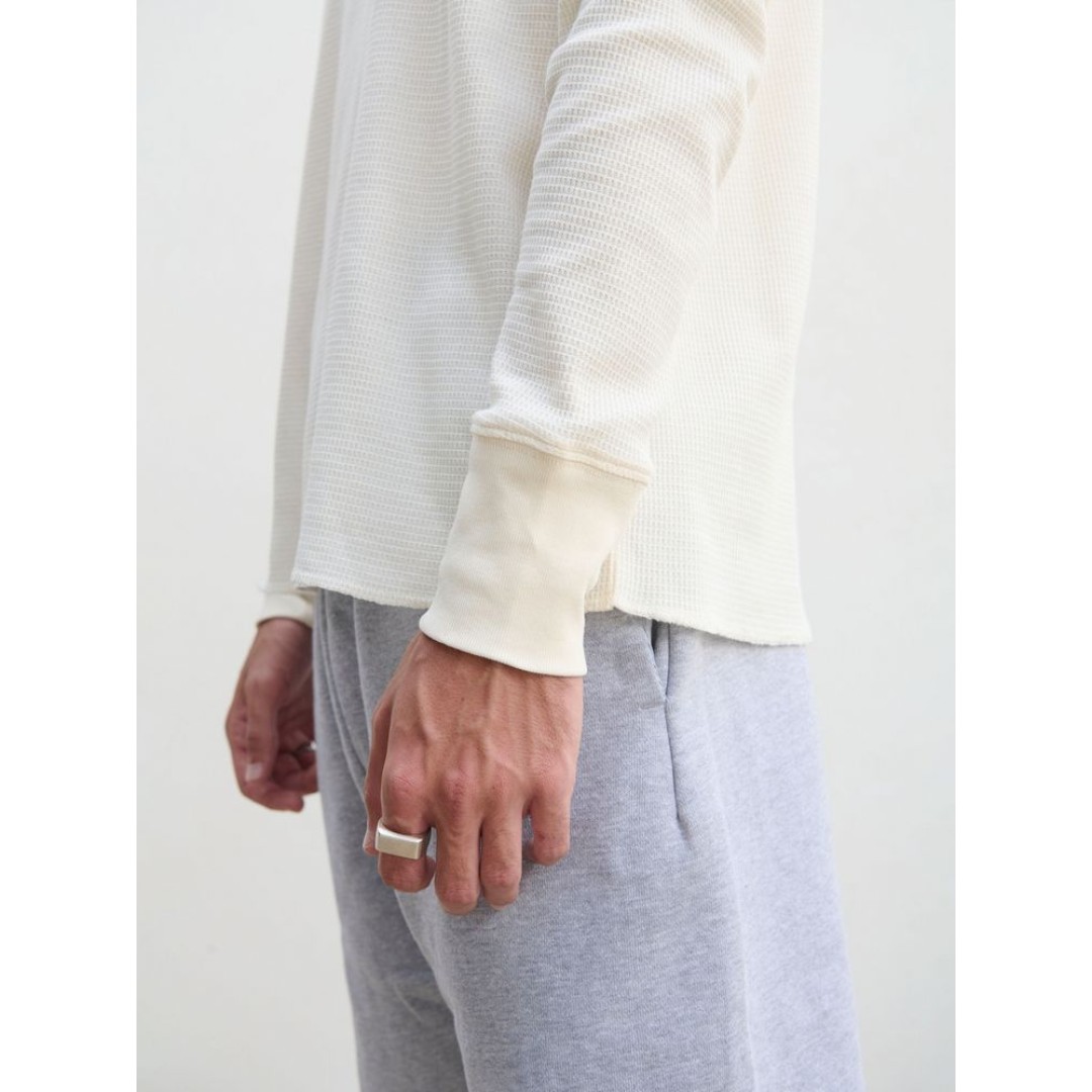 Футболка с длинным рукавом Thermal T, бежевая (неокрашенная), размер L