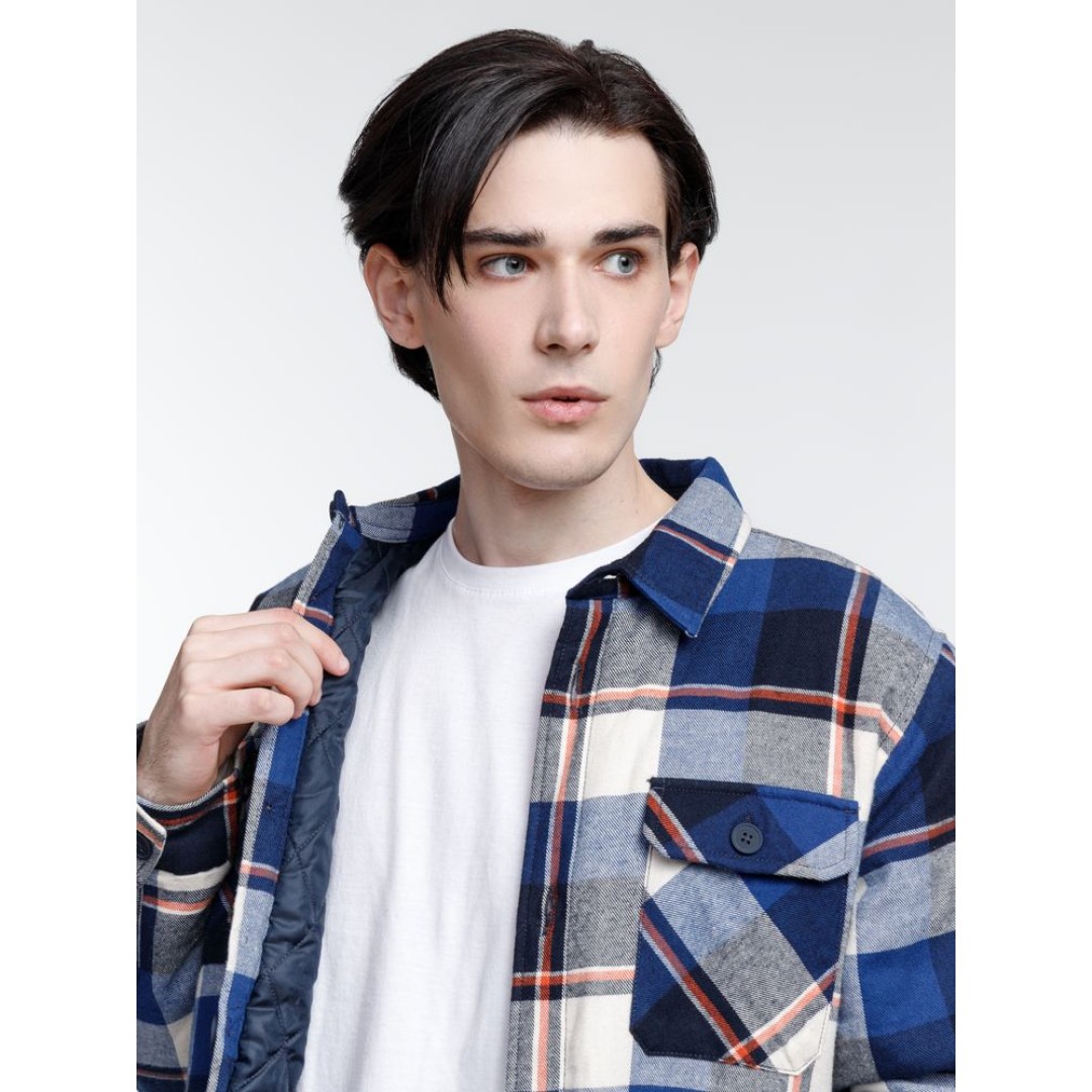 Куртка-рубашка оверсайз унисекс Noah, синяя, размер XS/S