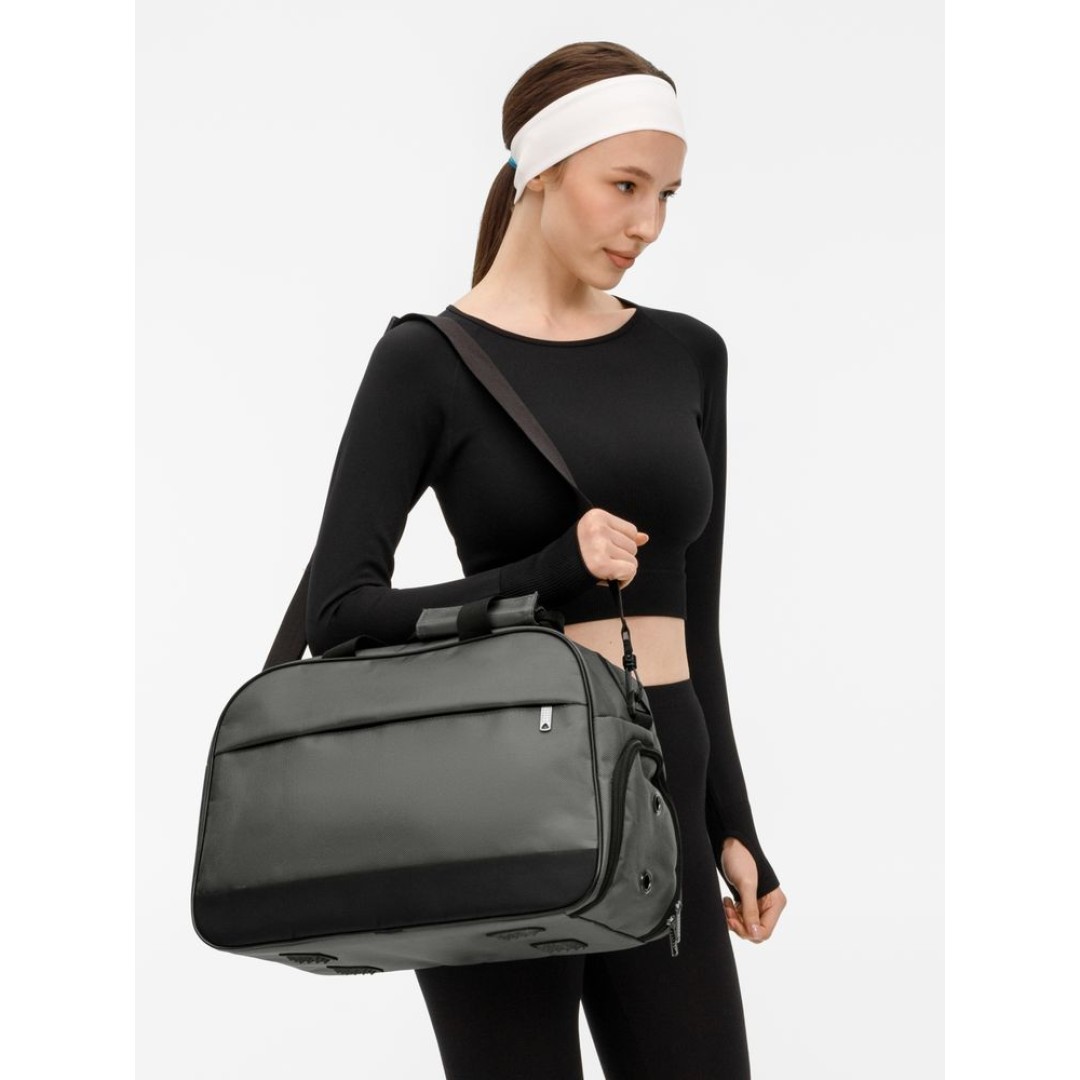 Спортивная сумка Atlantes, серая с черным