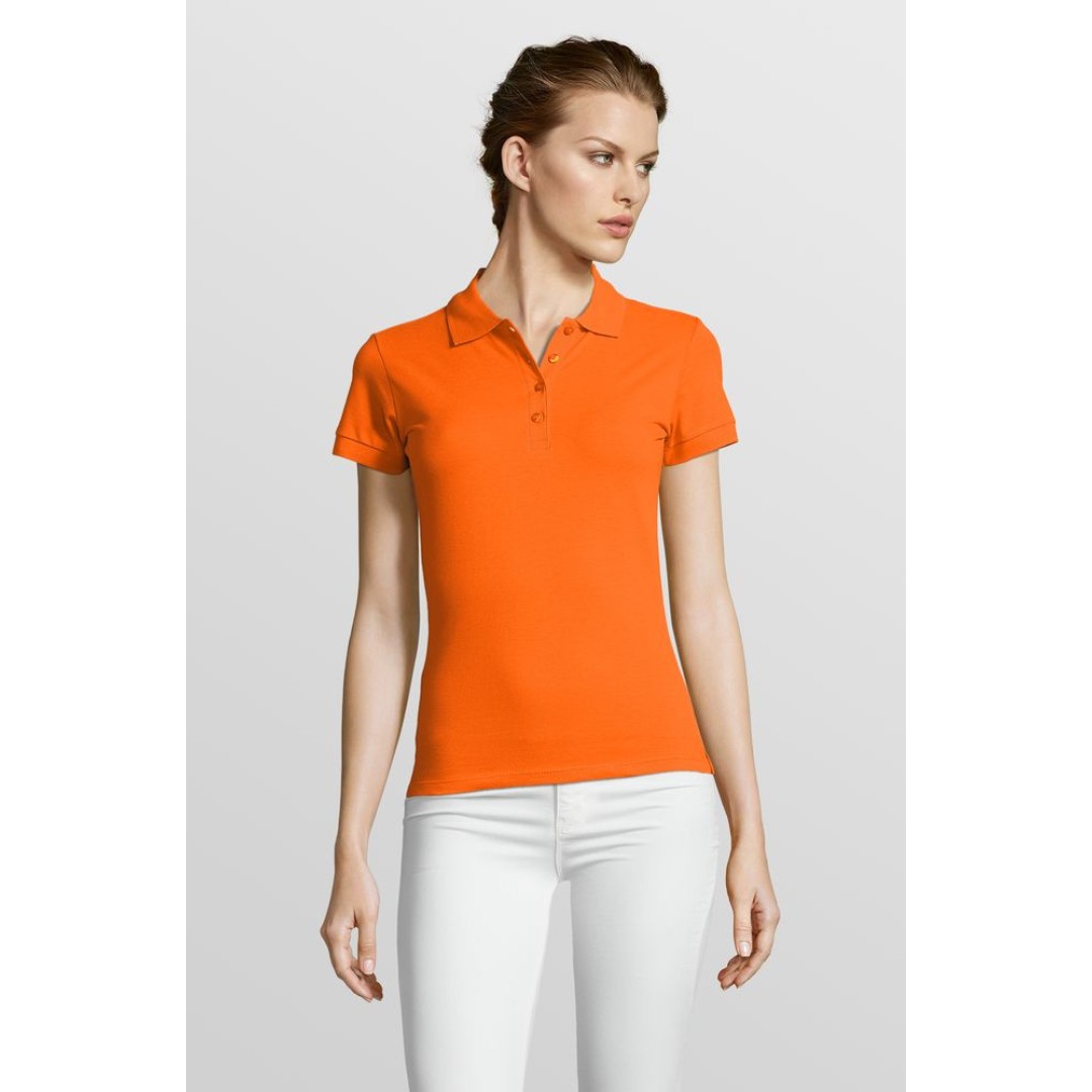 Рубашка поло женская People 210 оранжевая, XXL
