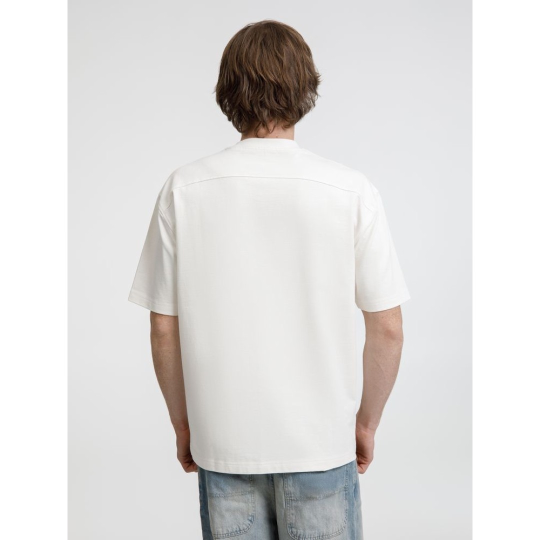 Футболка оверсайз унисекс Sideline, молочно-белая