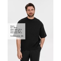 Футболка оверсайз Big boss, черная, размер XS/S