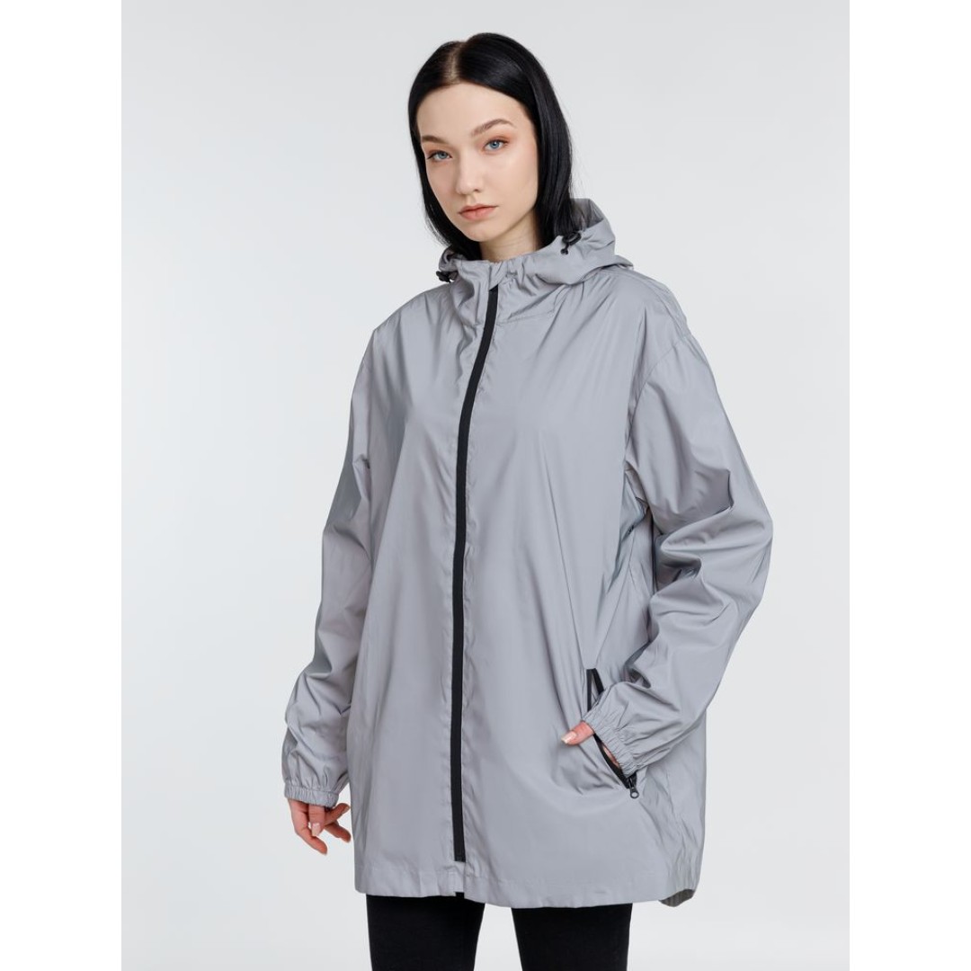 Парка Manifest из светоотражающей ткани, серая, размер XS/S