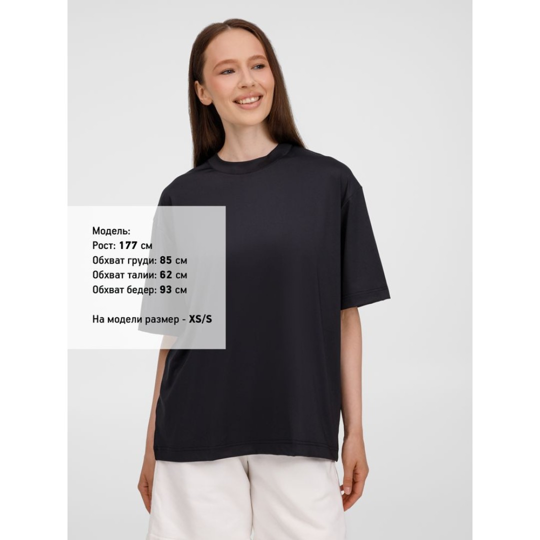 Футболка из бифлекса Morfiss, черная, размер XS/S