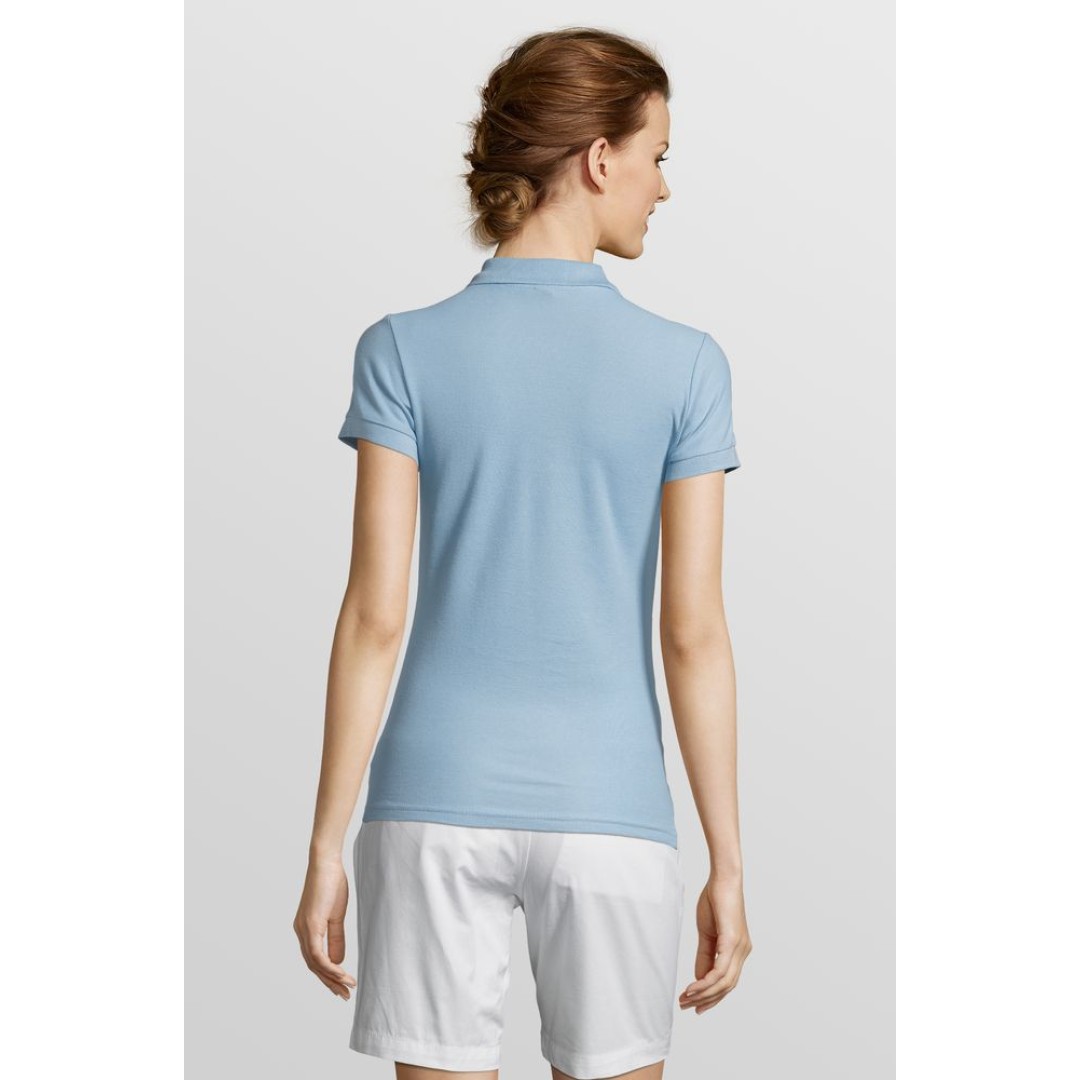 Рубашка поло женская People 210 голубая, XL