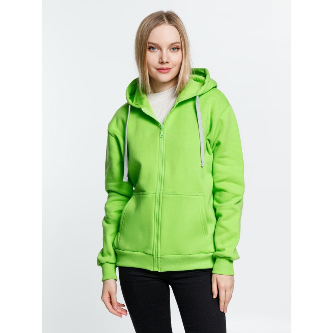 Толстовка на молнии с капюшоном Siverga Heavy, зеленое яблоко, размер XL