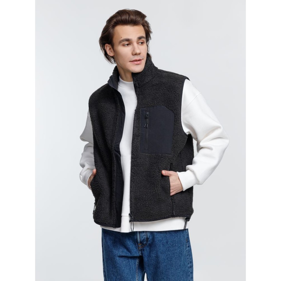 Жилет унисекс Fury BW, темно-серый (графит)