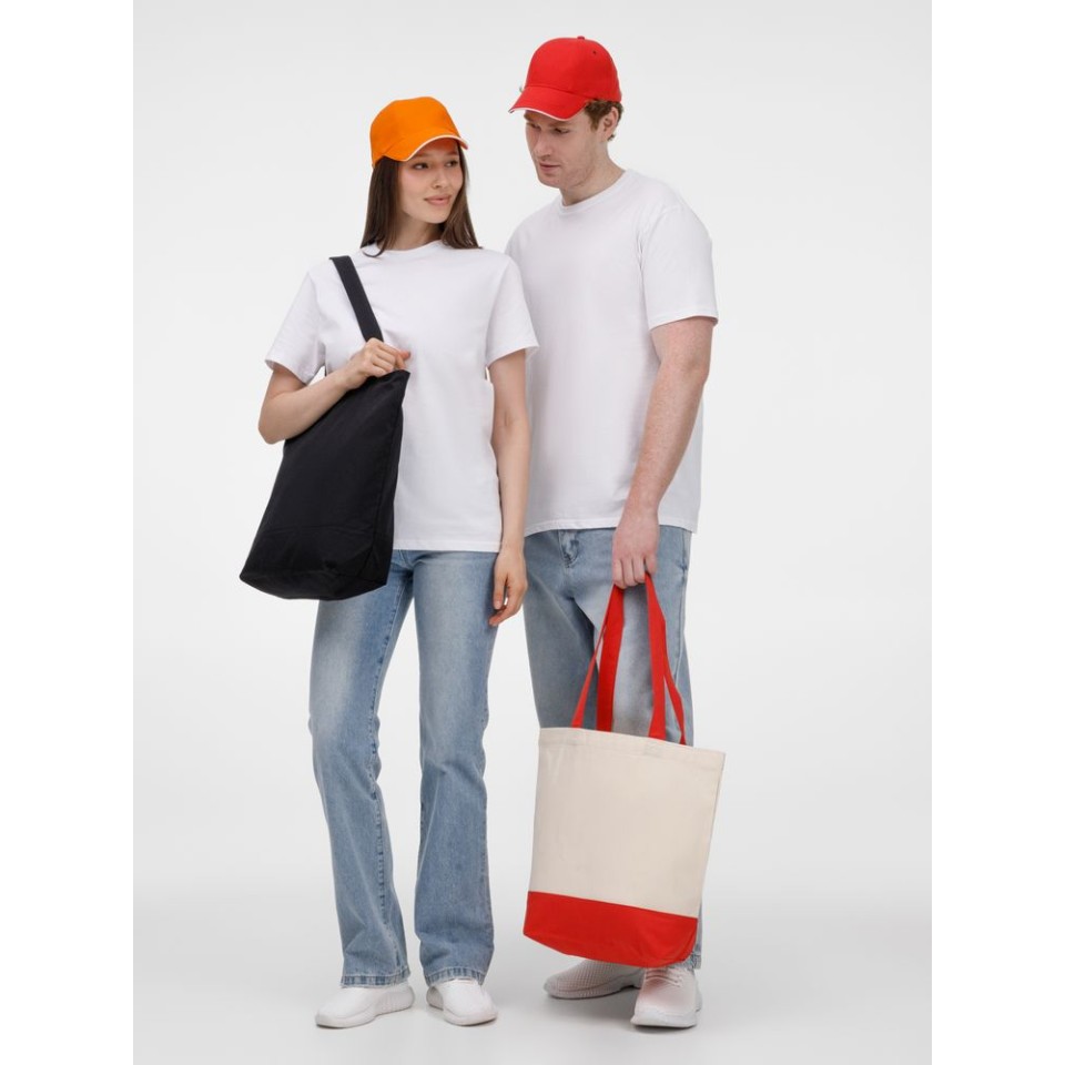 Холщовая сумка Shopaholic, красная