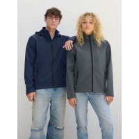 Куртка софтшелл с капюшоном мужская Race Men, темно-синяя, размер L