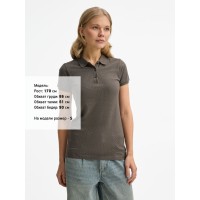 Рубашка поло женская Brandy Women темно-серый с белым, L