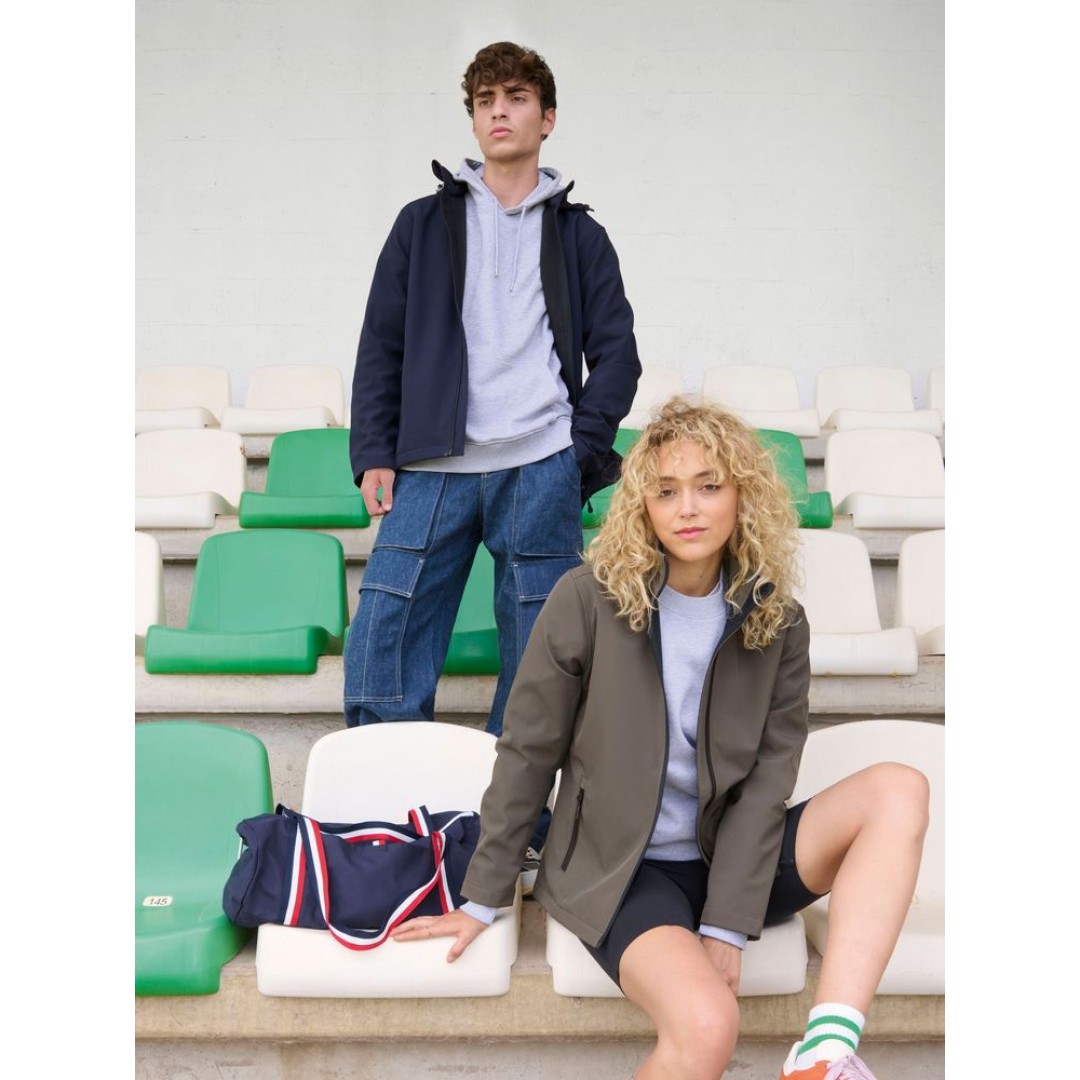 Куртка софтшелл с капюшоном мужская Race Men, темно-синяя, размер S