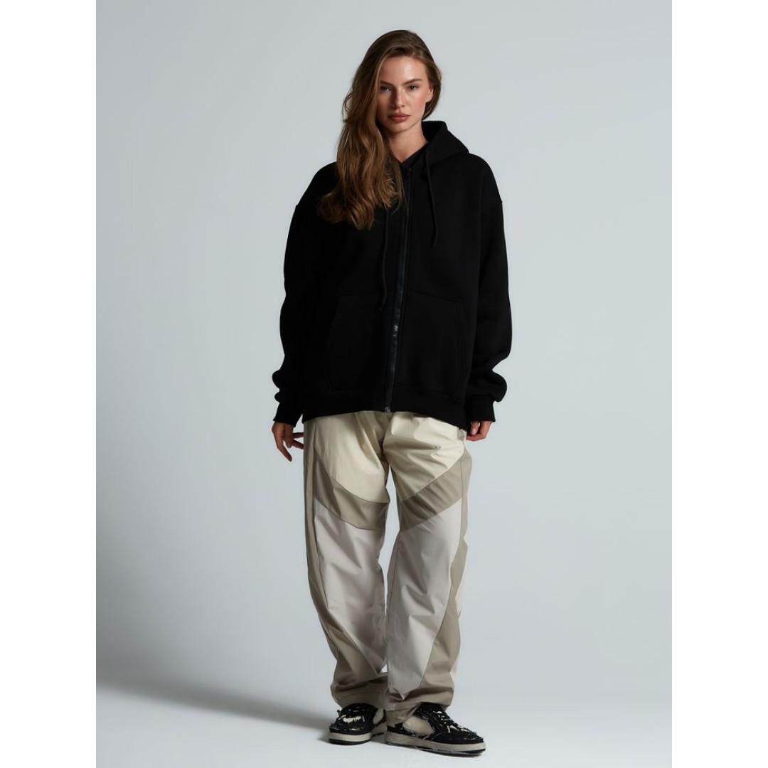 Толстовка унисекс оверсайз Zippy, черная