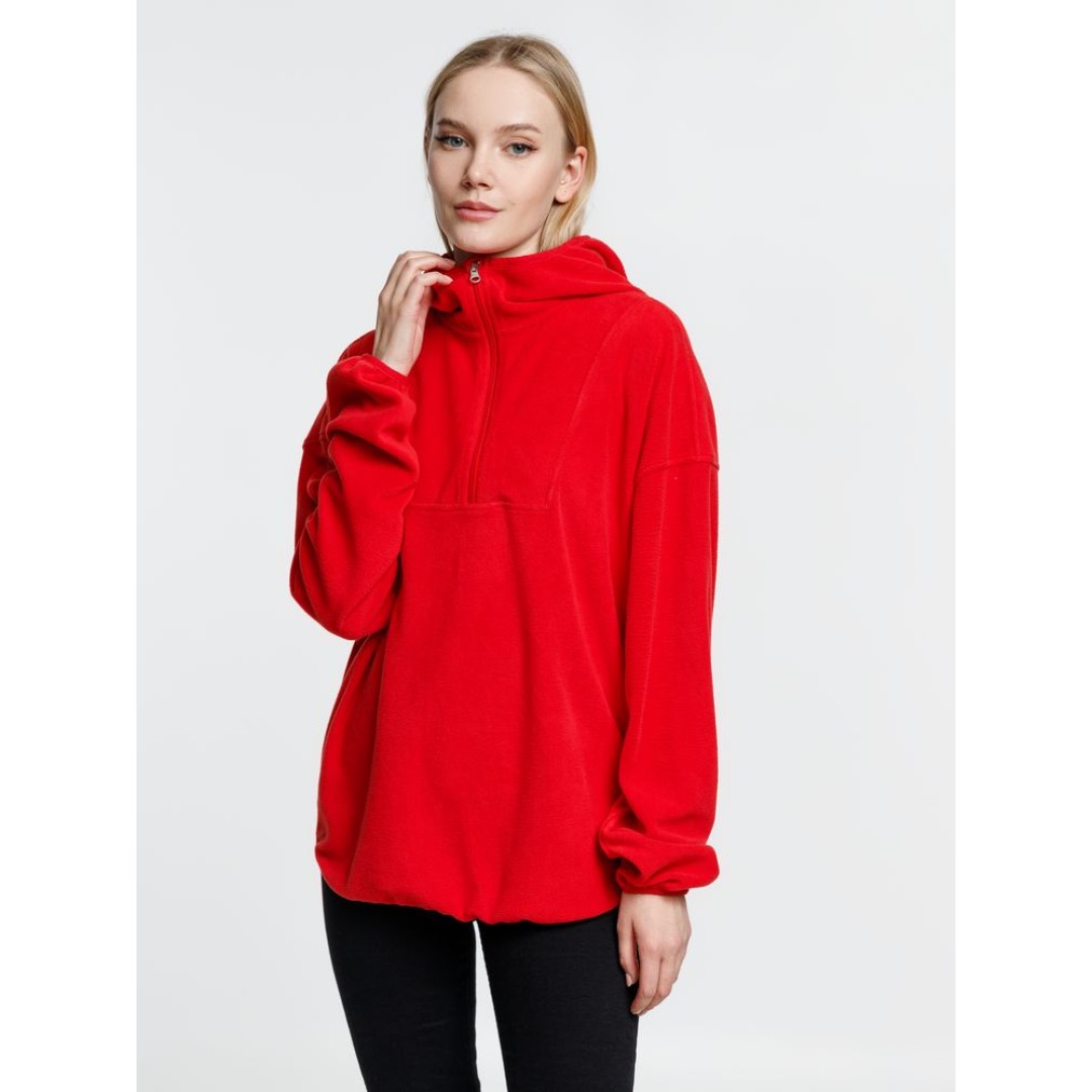 Анорак флисовый унисекс Fliska, красный, размер XS/S