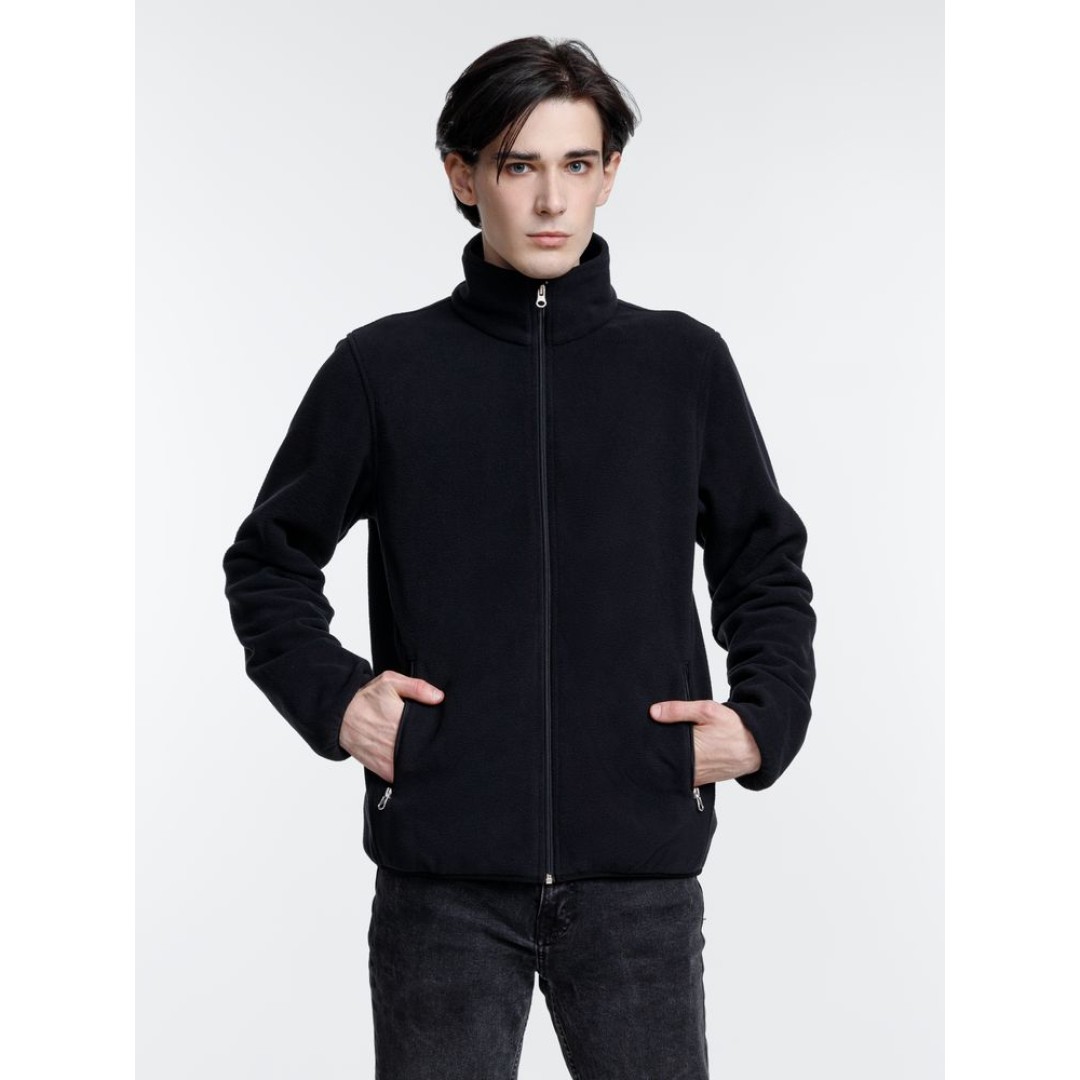 Куртка флисовая унисекс Nesse, черная, размер XS/S