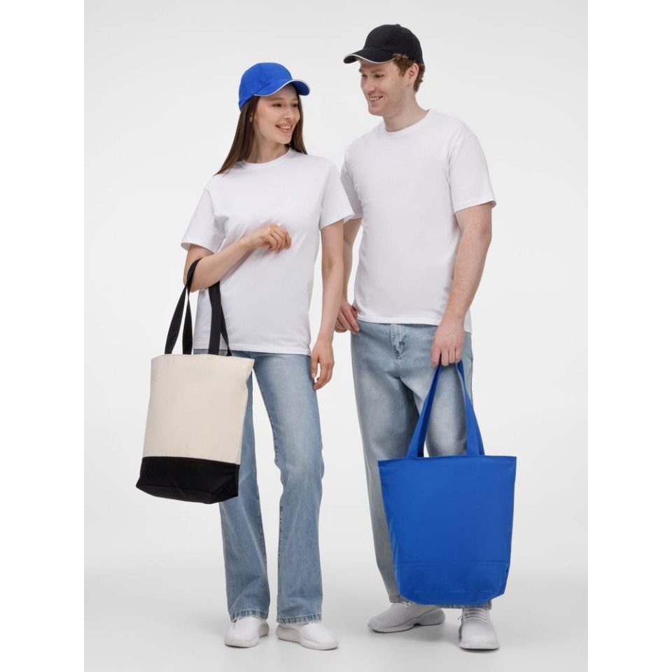 Сумка для покупок на молнии Shopaholic Zip, синяя