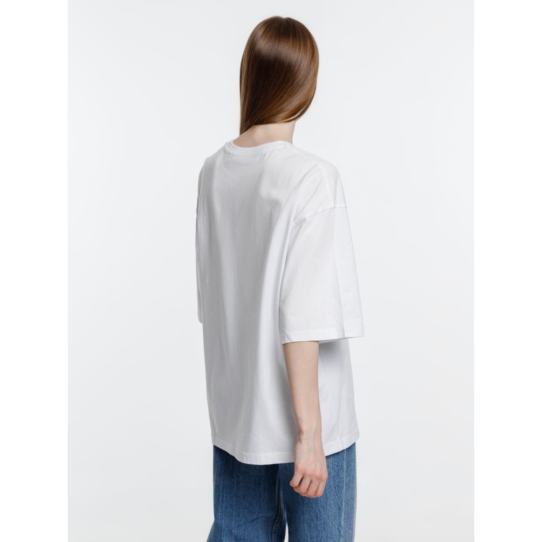 Футболка оверсайз унисекс Base Space, белая, размер XS/S
