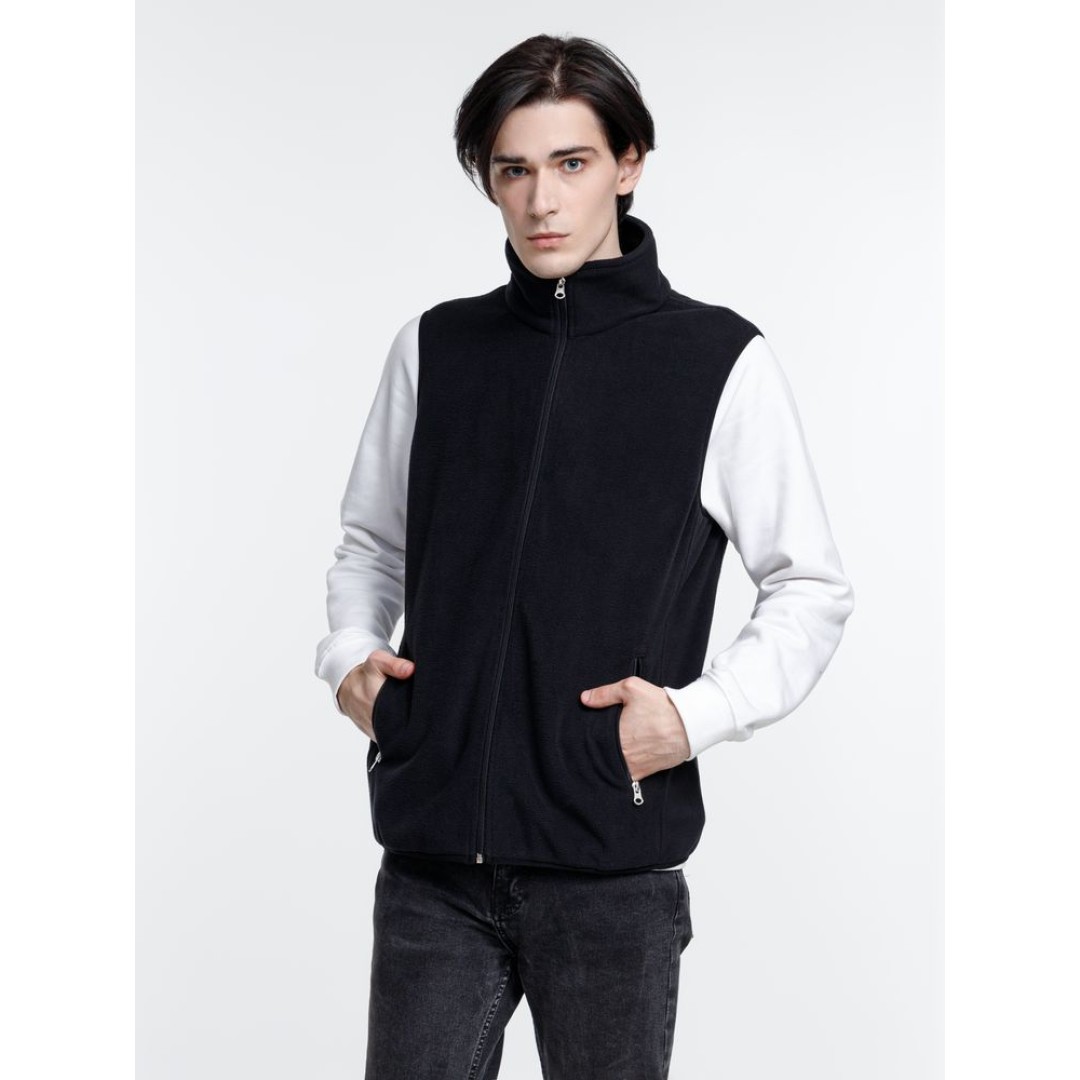 Жилет флисовый унисекс Nesse, черный, размер XS/S