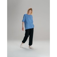 Футболка оверсайз унисекс Vozduh, синяя, размер XS/S