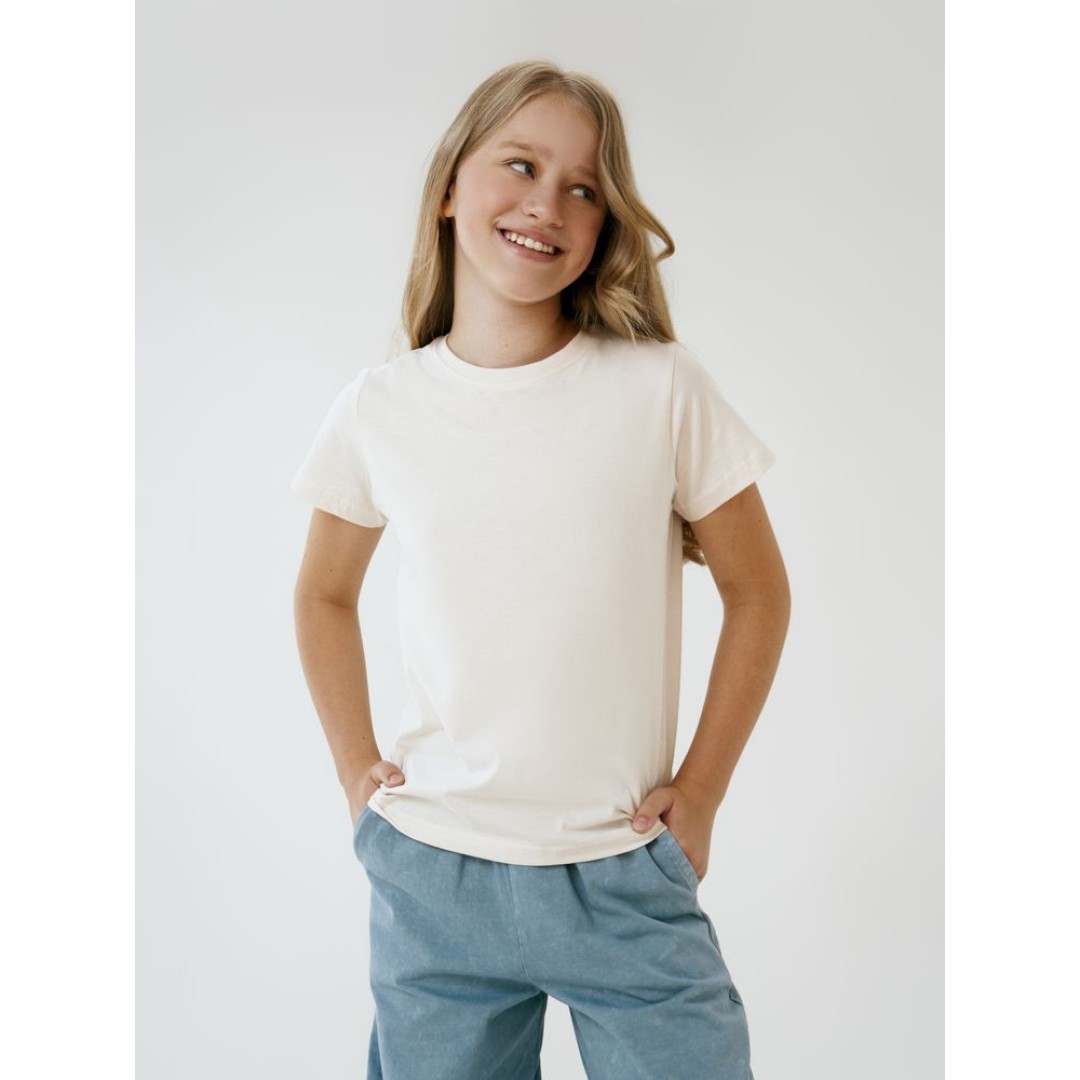 Футболка детская T-Bolka Kids, молочно-белая, 6 лет