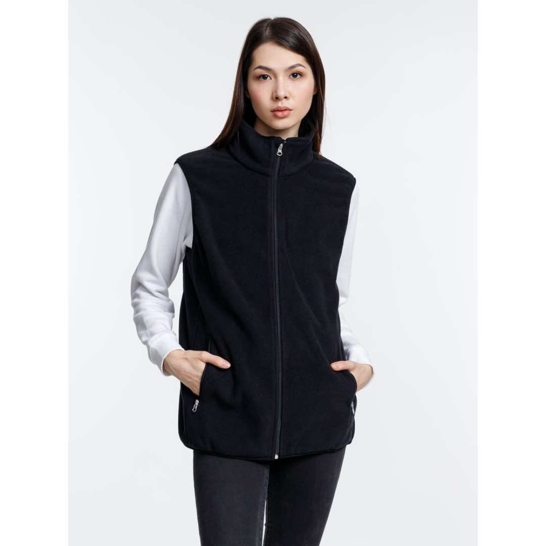 Жилет флисовый унисекс Nesse, черный, размер XS/S