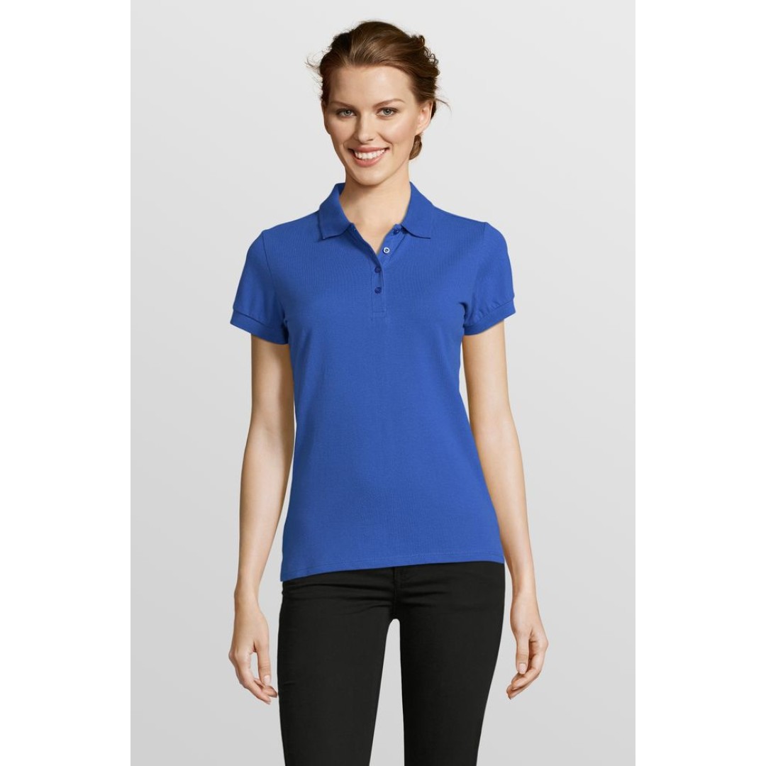 Рубашка поло женская People 210 ярко-синяя (royal), S