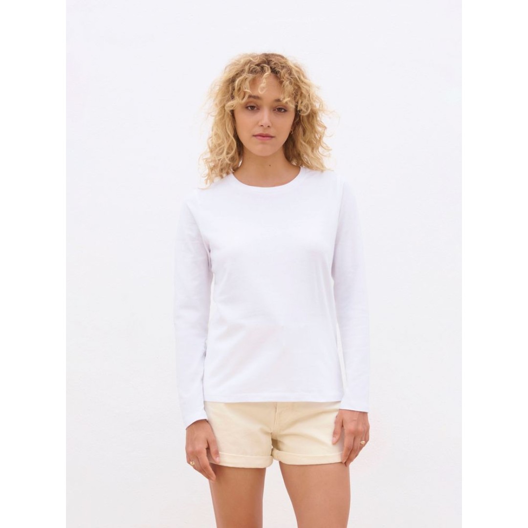 Футболка с длинным рукавом женская Monarch Women, белая, размер M