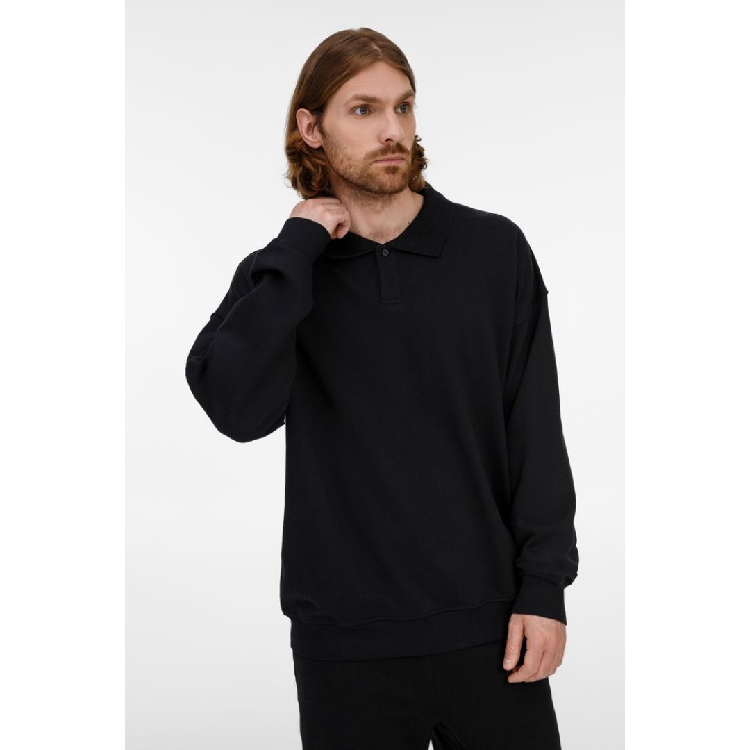 Свитшот оверсайз унисекс S6, черный, размер XS/S