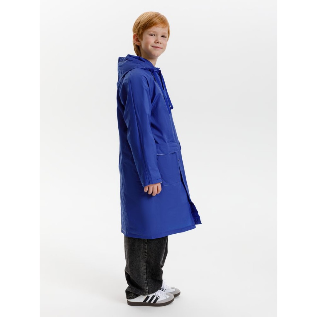 Дождевик детский RainDrop Kids, ярко-синий, 8 лет (рост 118-128)