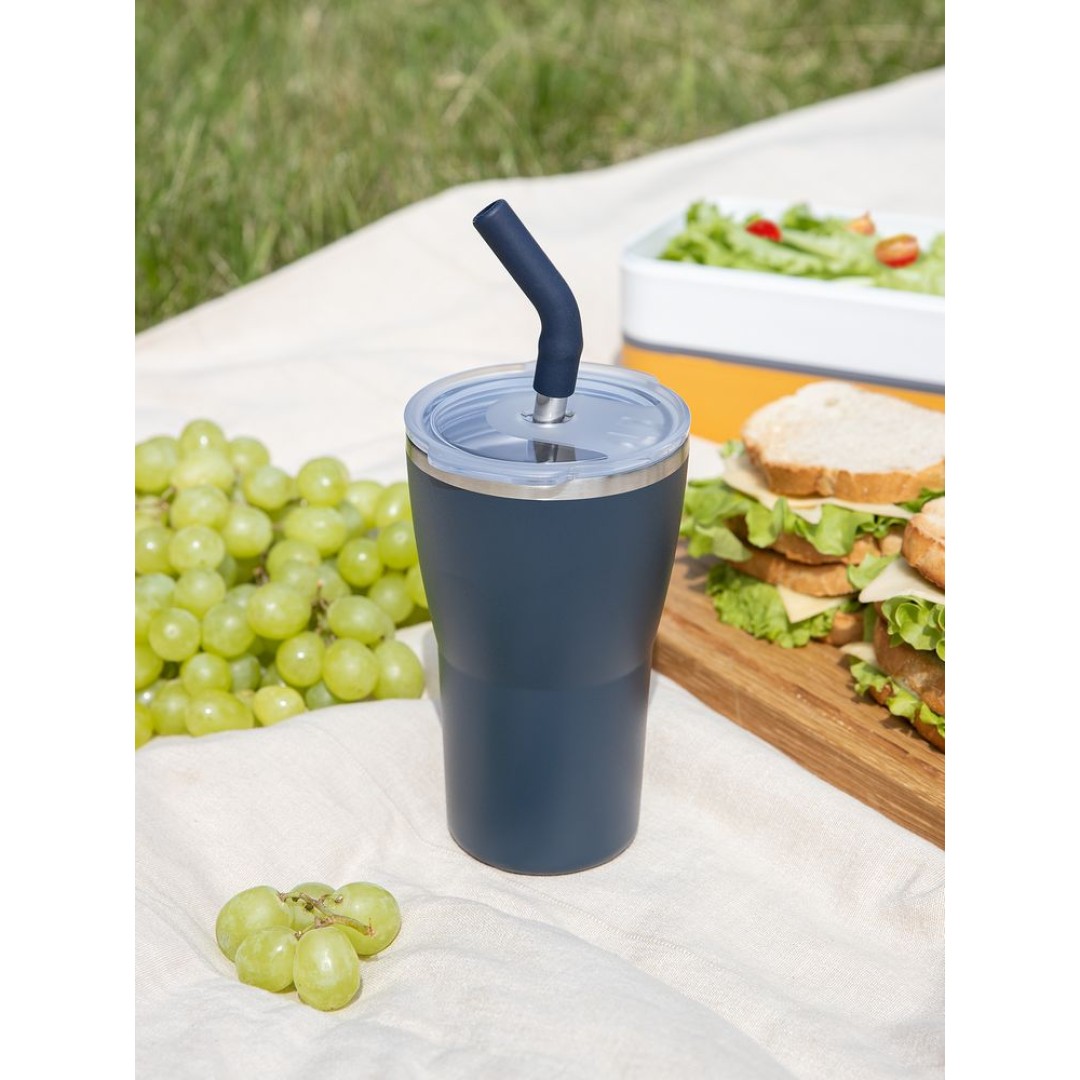 Термостакан Sapporo без логотипа, темно-синий